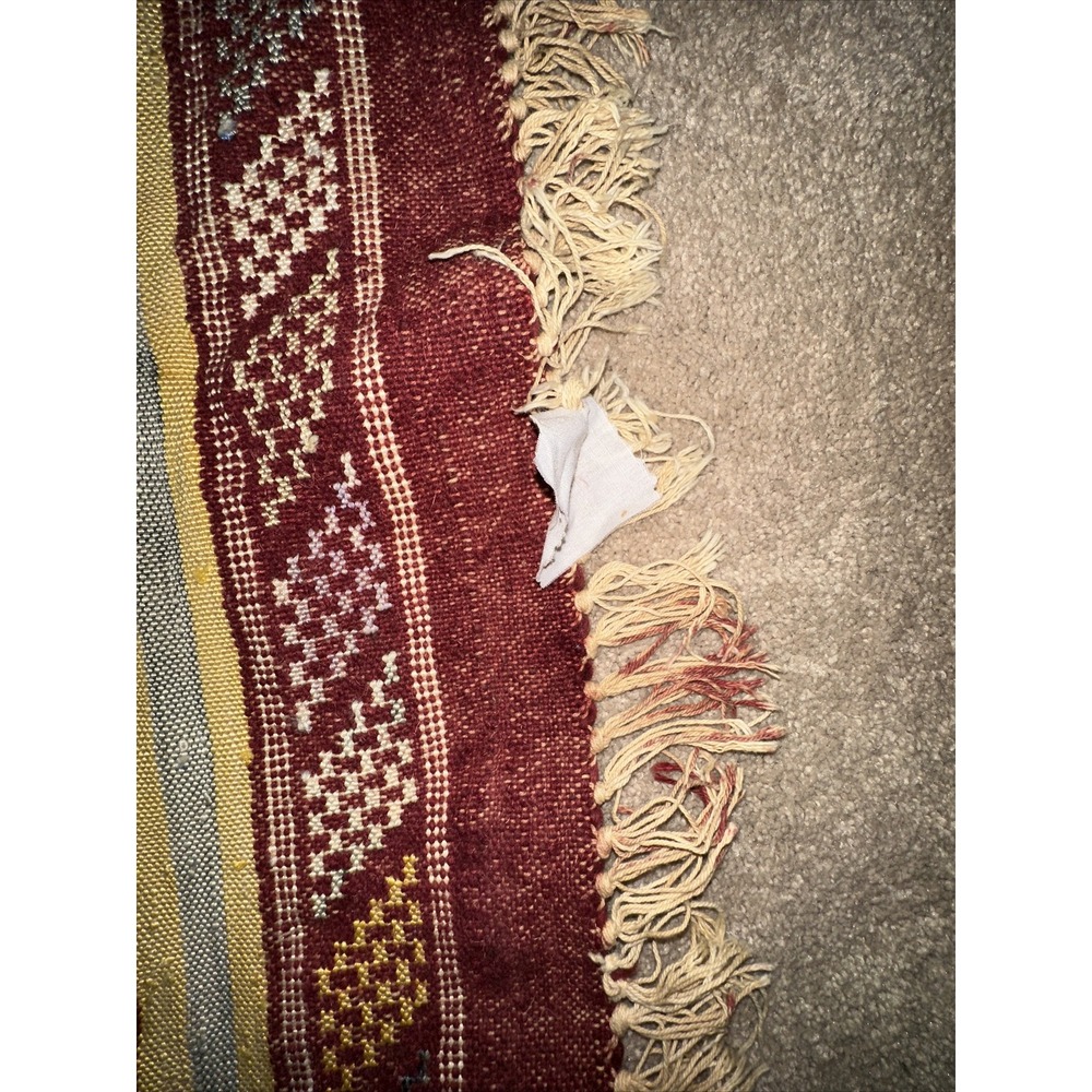 9'x6' Handmade Moroccan Flat Weave Kilim Rug Geometric Tribal Wool - Never used - Picture 6 of 9